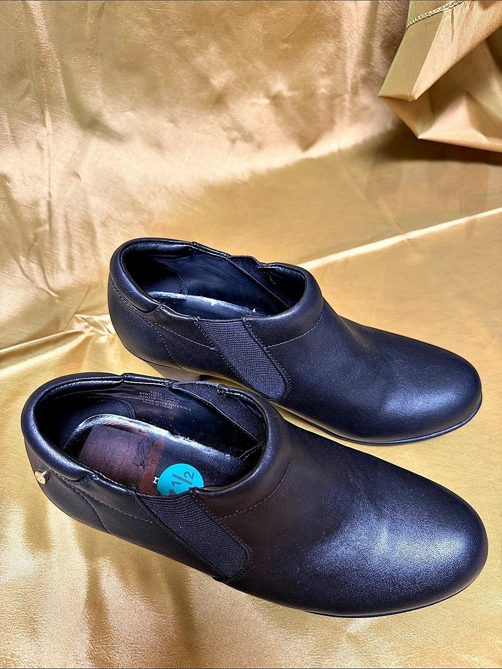 Black Rivet Tira Black Heeled Ankle Boots